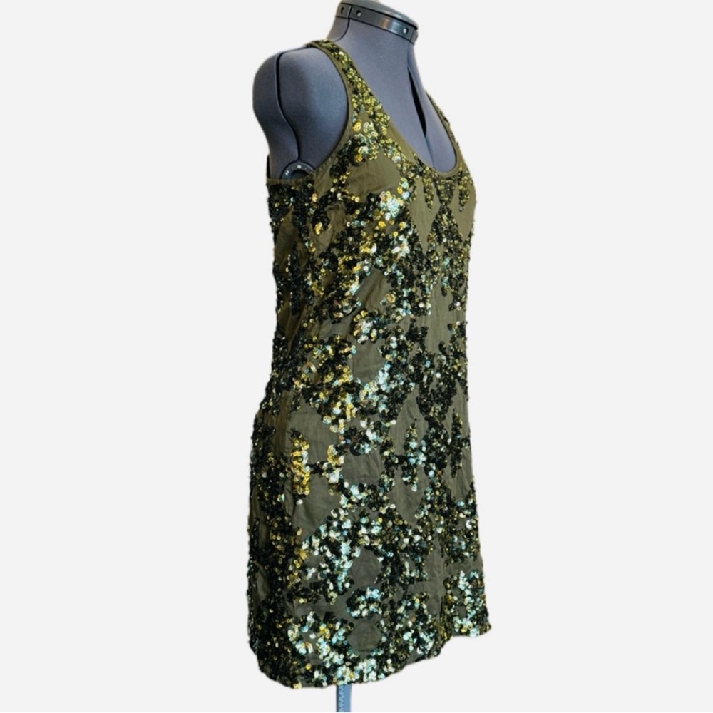 J. Crew Olive Green Sequin Dress - Picture 5 of 9